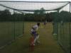 Lee Kerley having a net on the outfield